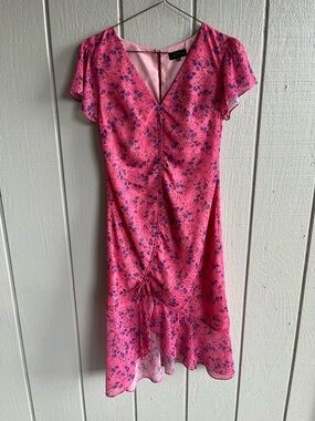 MAJORELLE Elaine Midi Dress in the Pink Baybreeze Size M